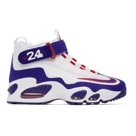 Nike White & Blue Air Griffey Max 1 Sneakers 222011M236015
