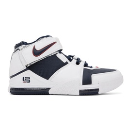 Nike Navy & White Zoom LeBron 2 Sneakers 222011M237177