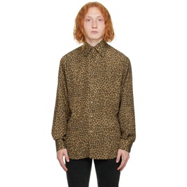 톰포드 TOM FORD Brown Leopard Print Shirt 222076M192021