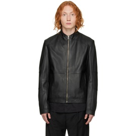 휴고 Hugo Black Lokis Leather Jacket 222084M181009