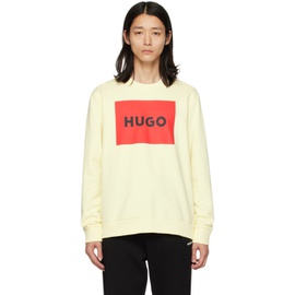 휴고 Hugo Yellow Printed Sweatshirt 222084M204005