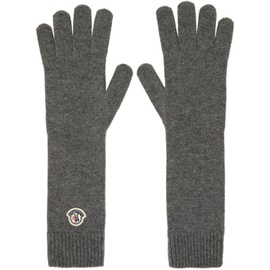 몽클레어 Moncler Gray Logo Patch Gloves 222111F012001
