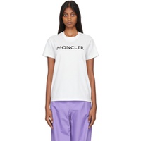 몽클레어 Moncler White Flocked T-Shirt 222111F110017