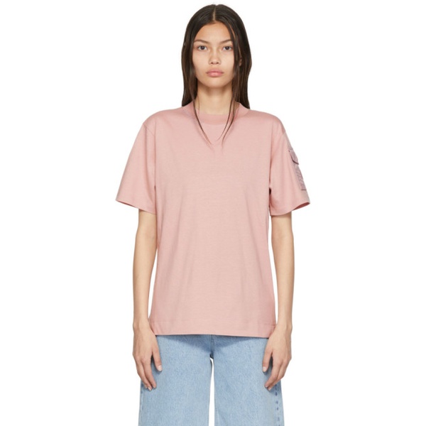 몽클레어 몽클레어 Moncler Pink Cotton T-Shirt 222111F110019