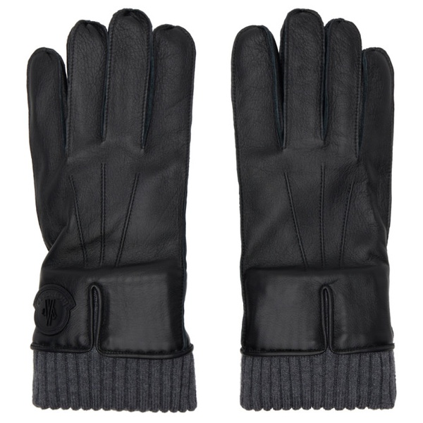 몽클레어 몽클레어 Moncler Black Leather Gloves 222111M135000