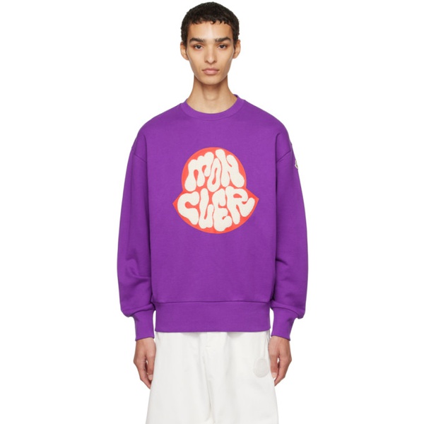 몽클레어 몽클레어 Moncler Purple Graphic Sweatshirt 222111M204015