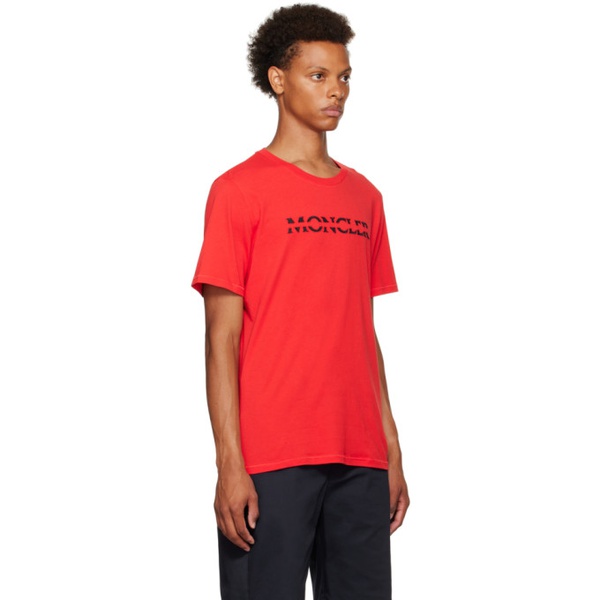 몽클레어 몽클레어 Moncler Red Cotton T-Shirt 222111M213028