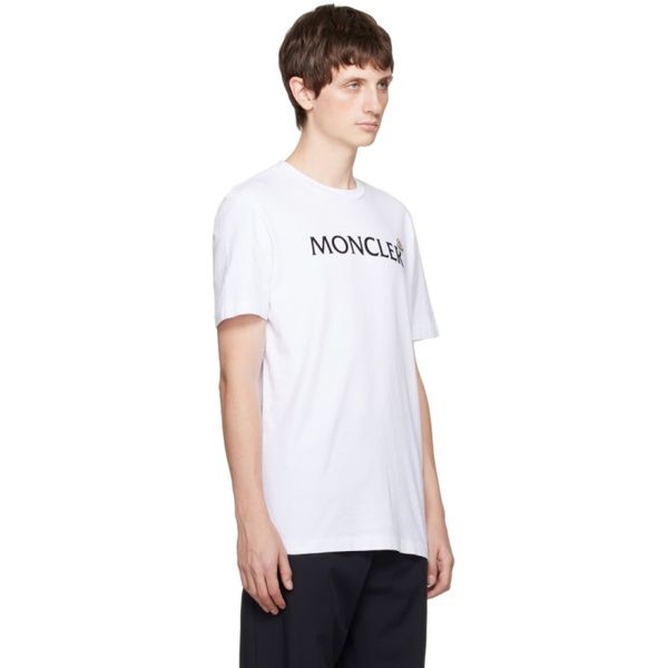몽클레어 몽클레어 Moncler White Cotton T-Shirt 222111M213031
