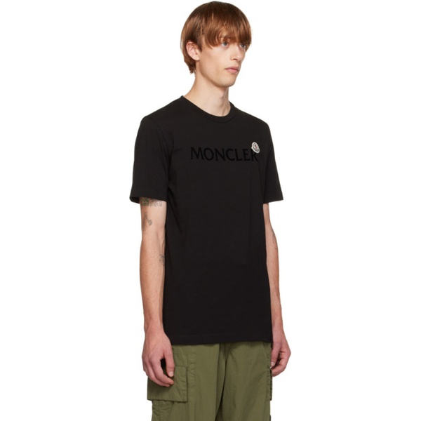 몽클레어 몽클레어 Moncler Black Cotton T-Shirt 222111M213035