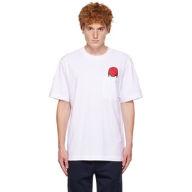 몽클레어 Moncler White Spider-Man Motif T-Shirt 222111M213041