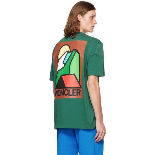 몽클레어 몽클레어 Moncler Green Patch T-Shirt 222111M213048