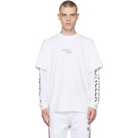 몽클레어 Moncler White Printed Long Sleeve T-Shirt 222111M213050