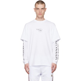 몽클레어 Moncler White Printed Long Sleeve T-Shirt 222111M213050