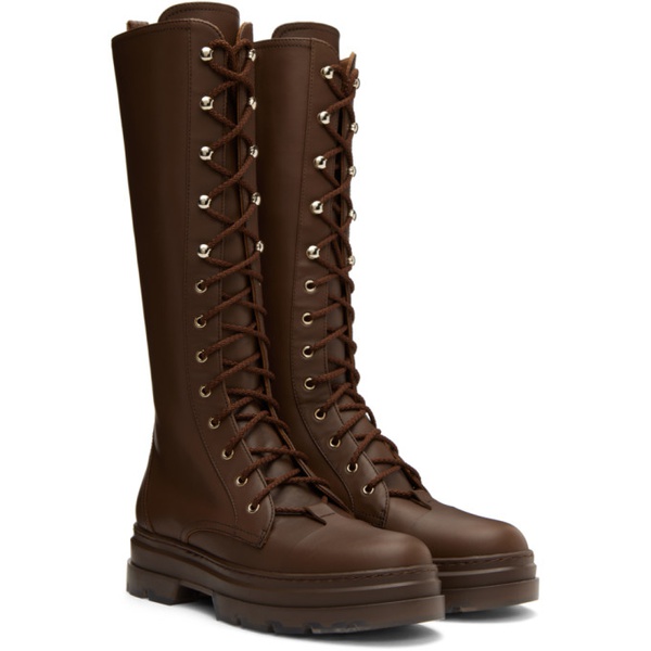  맥스마라 Max Mara Brown Calfskin Boots 222118F115002