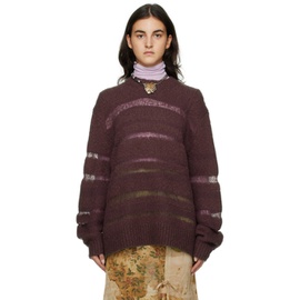 아크네 스튜디오 Acne Studios Purple Striped Sweater 222129F096006