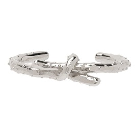 아크네 스튜디오 Acne Studios Silver Knot Cuff Bracelet 222129M142006