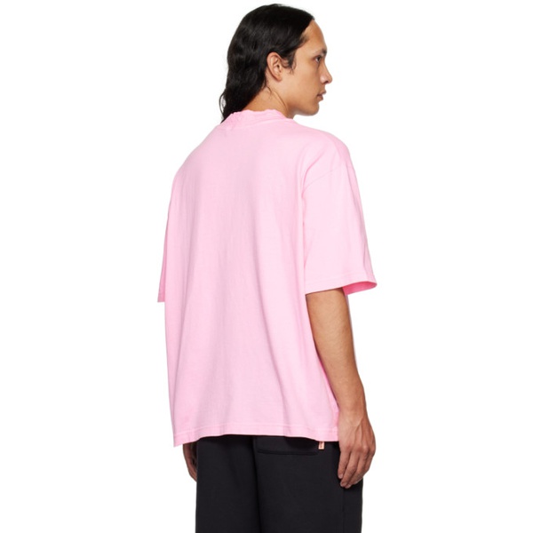 아크네스튜디오 아크네 스튜디오 Acne Studios Pink Crewneck T-Shirt 222129M213064