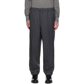 ZEGNA Gray Padded Trousers 222142M180026