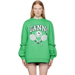 가니 GANNI SSENSE Exclusive Green Sweatshirt 222144F098000