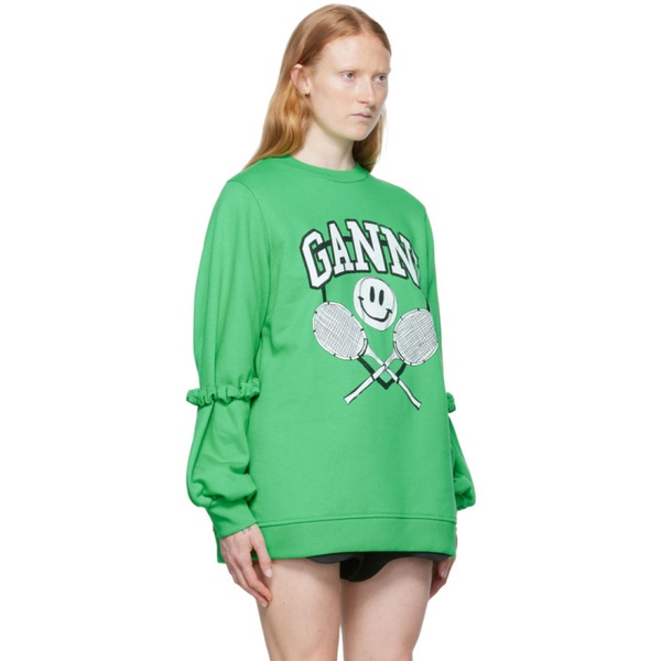  가니 GANNI SSENSE Exclusive Green Sweatshirt 222144F098000