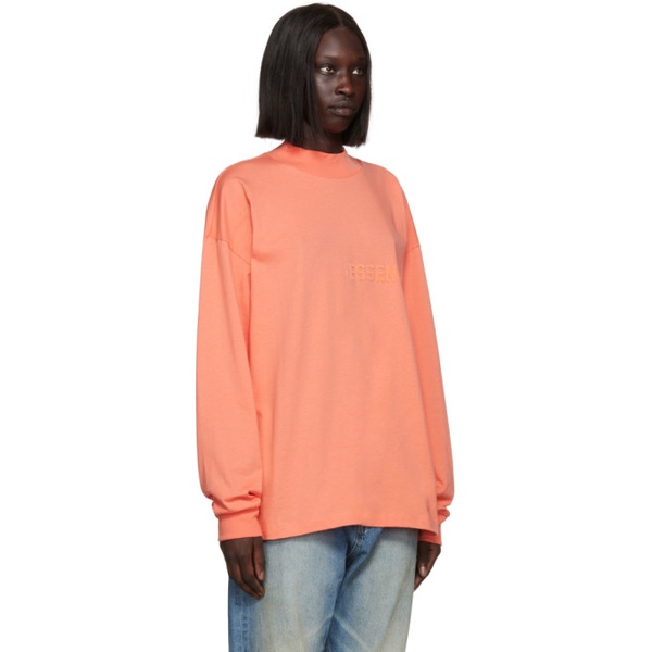  피어오브갓 Fear of God 에센셜 ESSENTIALS Pink Cotton Long Sleeve T-Shirt 222161F110015