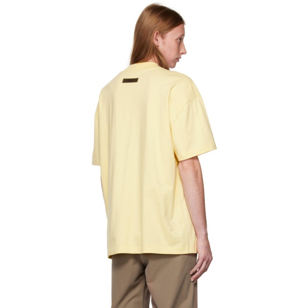  피어오브갓 Fear of God 에센셜 ESSENTIALS Yellow Flocked T-Shirt 222161F110018