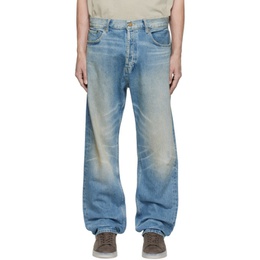 피어오브갓 Fear of God 에센셜 ESSENTIALS Blue Faded Jeans 222161M186000