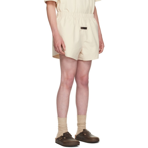  피어오브갓 Fear of God 에센셜 ESSENTIALS 오프화이트 Off-White Cotton Shorts 222161M193007
