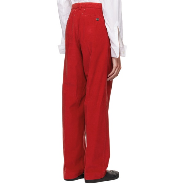 메종마르지엘라 메종마르지엘라 Maison Margiela Red Belt Loops Trousers 222168M191015