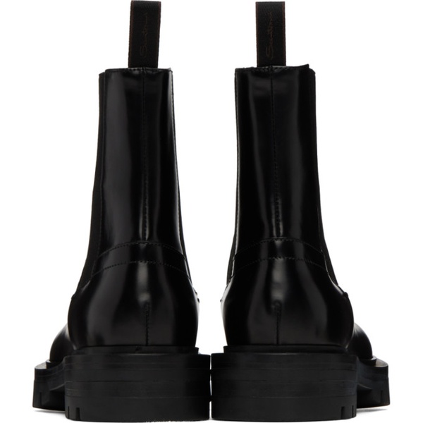  Santoni Black Fern Chelsea Boots 222178F113009