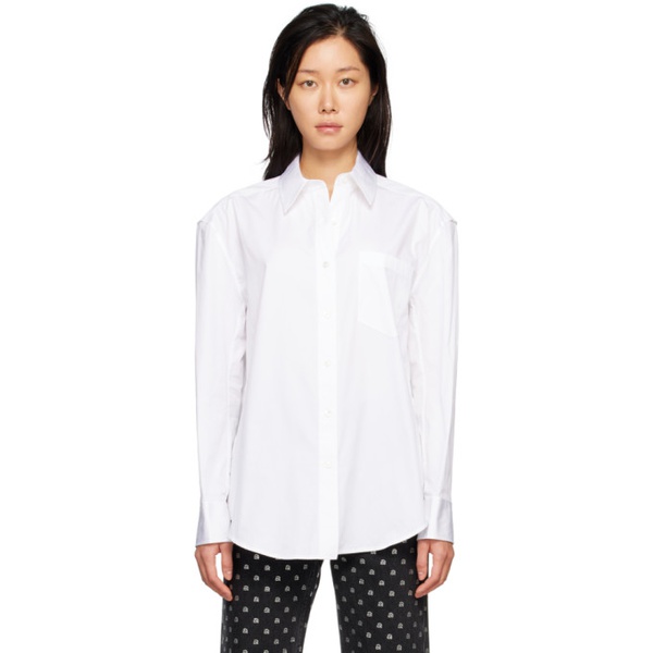 알렉산더왕 알렉산더 왕 Alexander Wang White Oversized Shirt 222187F109008