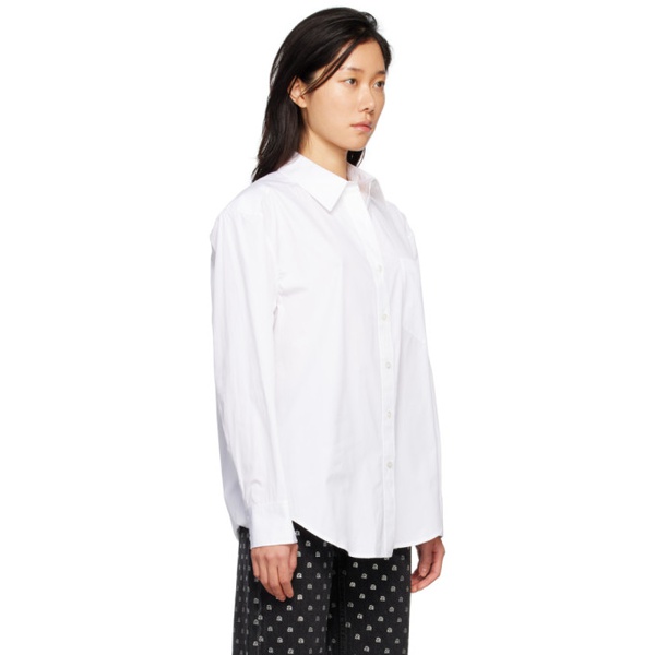 알렉산더왕 알렉산더 왕 Alexander Wang White Oversized Shirt 222187F109008