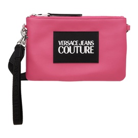 베르사체 진 꾸뛰르 베르사체 Versace Jeans Couture Pink Logo Patch Pouch 222202F045004