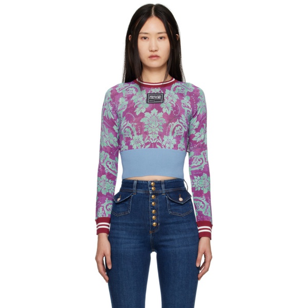 베르사체 베르사체 진 꾸뛰르 베르사체 Versace Jeans Couture Multicolour Tapestry Long Sleeve T-Shirt 222202F096002