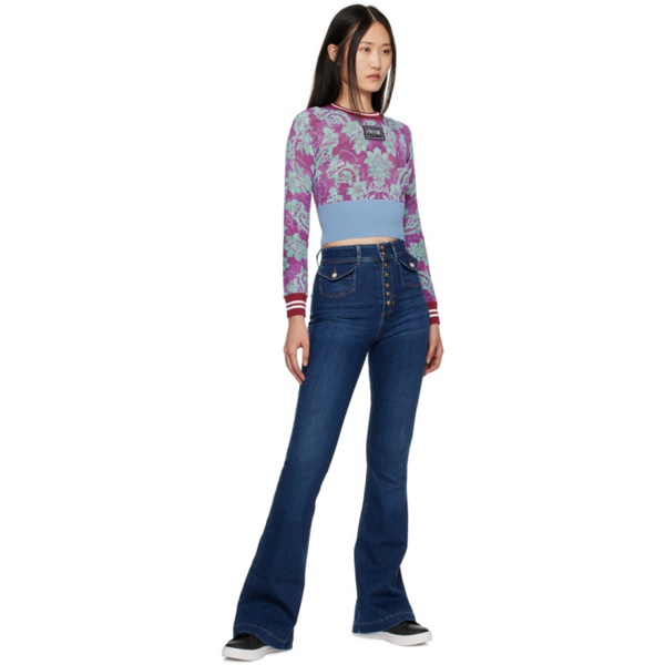 베르사체 베르사체 진 꾸뛰르 베르사체 Versace Jeans Couture Multicolour Tapestry Long Sleeve T-Shirt 222202F096002