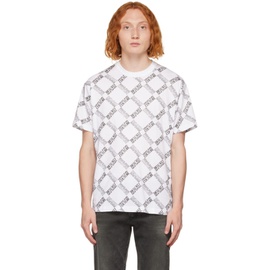 베르사체 진 꾸뛰르 베르사체 Versace Jeans Couture White Printed T-Shirt 222202M213035
