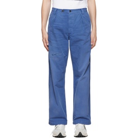 폴로 랄프 로렌 Polo Ralph Lauren Blue Classic Fit Distressed Trousers 222213M186000