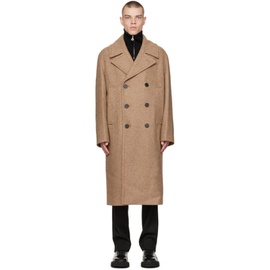 솔리드 옴므 Solid Homme Brown Striped Coat 222221M176009