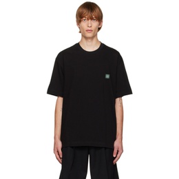 솔리드 옴므 Solid Homme Black Embroidered T-Shirt 222221M213023
