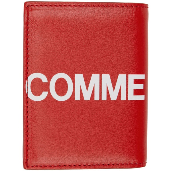  COMME des GARCONS WALLETS Red Huge Logo Bifold Wallet 222230F037000