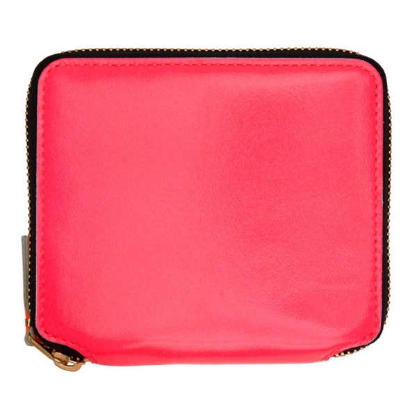  COMME des GARCONS WALLETS Pink Super Fluo Zip Wallet 222230F040011