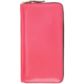 COMME des GARCONS WALLETS Pink Super Fluo Zip Wallet 222230F040016