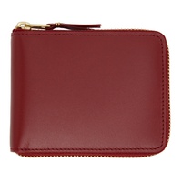Comme des Garcons Wallets Red Leather Classic Zip Wallet 222230M164002