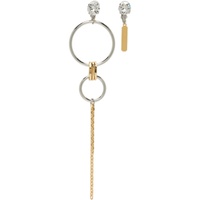 주스틴 클렁퀘 Justine Clenquet SSENSE Exclusive Silver & Gold Jadin Clip-On Earrings 222235F022013