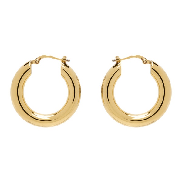 질샌더 질샌더 Jil Sander Gold Classic Hoop Earrings 222249F022008