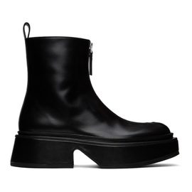 질샌더 Jil Sander Black Wedge Platform Boots 222249F113001