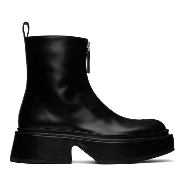 질샌더 질샌더 Jil Sander Black Wedge Platform Boots 222249F113001