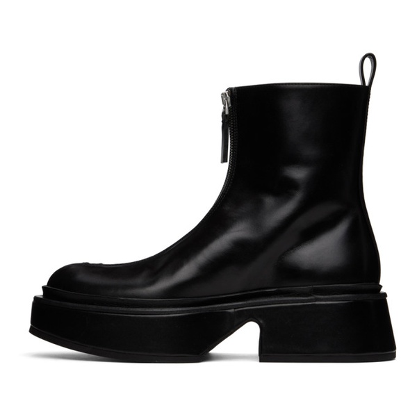질샌더 질샌더 Jil Sander Black Wedge Platform Boots 222249F113001