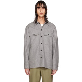 질샌더 Jil Sander Gray Buttoned Shirt 222249M192000