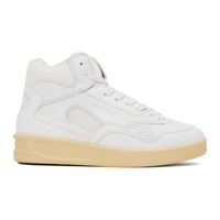 질샌더 Jil Sander White Leather High Top Sneakers 222249M236027